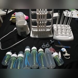 Dr Brown Bottle Set With A Baby Bottle Warmer And A Drying Rack Set